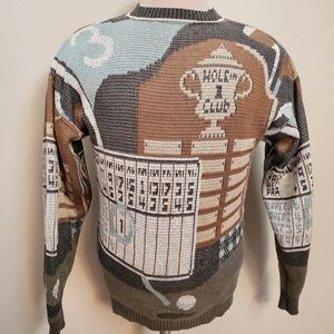 Vintage Grandpa Golf Sweater Size Large